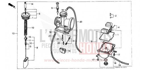 VERGASER (2) CR250RJ de 1988